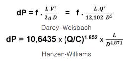 Correlação  fator de atrito “f” de Darcy-Weisbach com o fator “C” de Hanzen-Williams